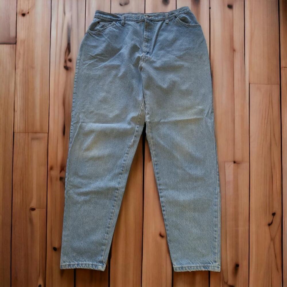 USA High Waisted Blue Jeans Size 20W Tall Vintage Bleached Look -1123J01T